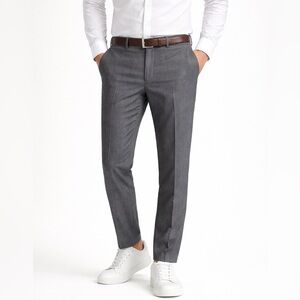 Hugo Boss Plaid Virgin Wool Blend Straight Legged Pants Men’s Size 34R Grey